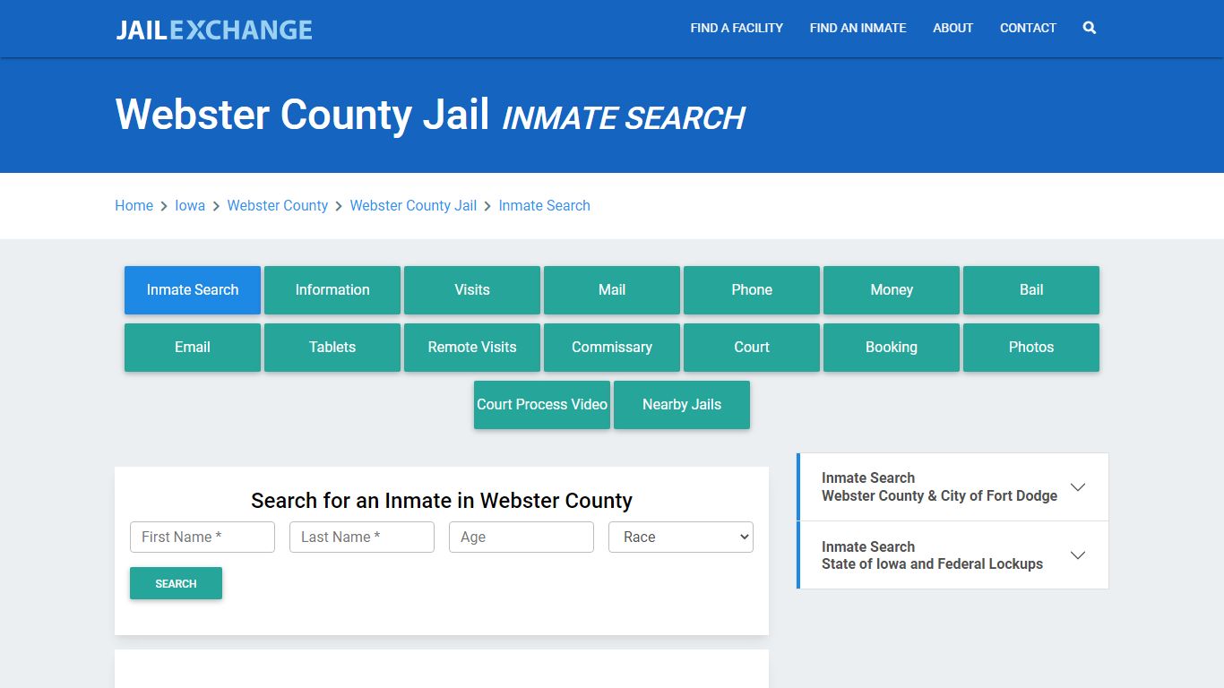 Webster County Jail, IA Inmate Search: Roster & Mugshots - Jail Exchange